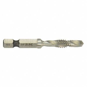 WESTWARD Drill/Tap/Countersink Bit 1/4-20x2-1/4 L, 6EXL5