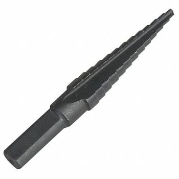 WESTWARD Step Cone Drill 0.1250in to 0.5in HSS, 6EXN3