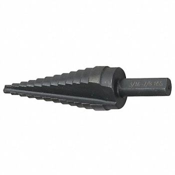 WESTWARD Step Cone Drill 0.1875in to 0.875in HSS, 6EXN4