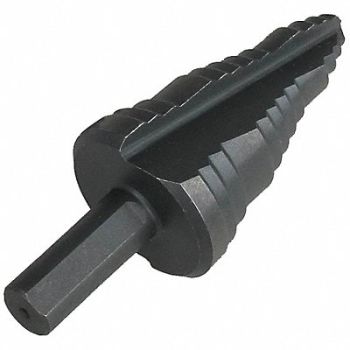 WESTWARD Step Cone Drill 0.500in to 1.125in HSS, 6EXN6