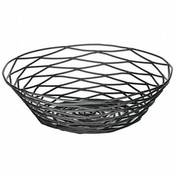 TABLECRAFT PRODUCTS COMPANY Artisian Basket Round Black Metal PK6, 6EYT1