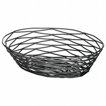 TABLECRAFT PRODUCTS COMPANY Artisian Basket Oval Black Metal PK6, 6EYT2
