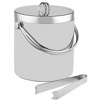 TABLECRAFT PRODUCTS COMPANY Double Wall Ice Bucket w Tongs, 6EZT9