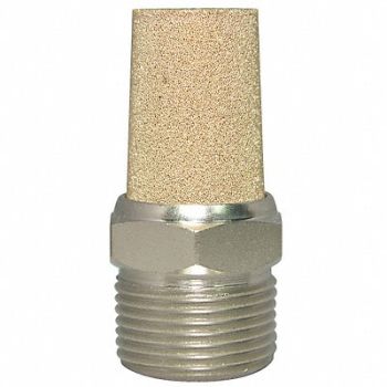 SPEEDAIRE Muffler Exhaust 1 NPT 1-3/8 Hex, 6F601