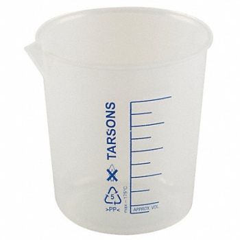 LAB SAFETY SUPPLY Beaker 100mL Polypropylene PK12, 6FAE4