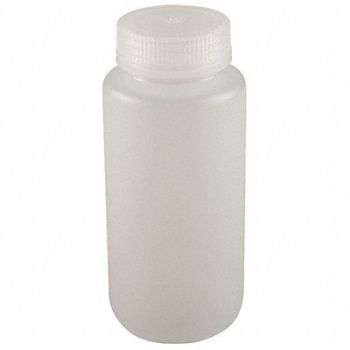 LAB SAFETY SUPPLY Bottle 500 mL 16 Oz Wide Mouth PK12, 6FAN3