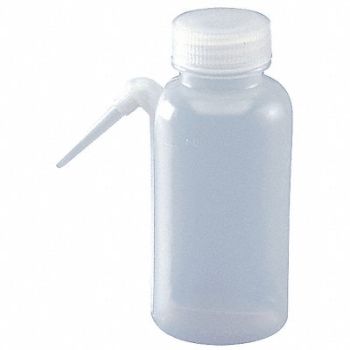 LAB SAFETY SUPPLY Wash Bottle 250mL Integrated Spout, 6FAV8
