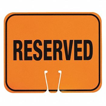 GRAINGER APPROVED Traffic Cone Sign Orange/Black, 6FGL3