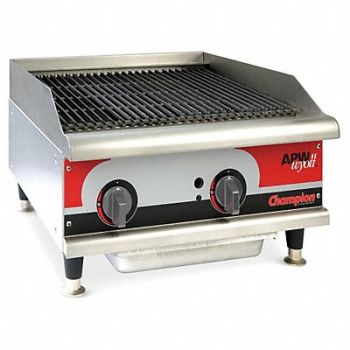 APW WYOTT Gas Radiant Charbroiler 2 Burner L 24I n, 6FGN5