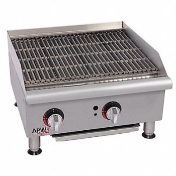 APW WYOTT Gas CharRock Charbroiler 2 Burner L 36, 6FGN8