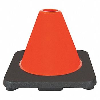 GRAINGER APPROVED Traffic Cone 6 In.Orange, 6FGY9