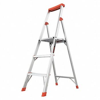 LITTLE GIANT Platform Stepladder 5 ft Alum 300 lb., 6FJL9