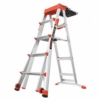 LITTLE GIANT Multipurpose Ladder 8 ft IA Aluminum, 6FJN1