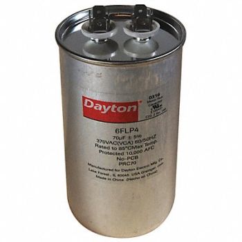 DAYTON Motor Run Capacitor 70 MFD 5 1/2 H, 6FLP4