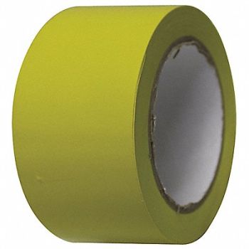 CONDOR Floor Tape Yellow 2 inx108 ft Roll, 6FXW0