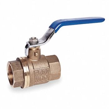 GRAINGER APPROVED Brass Ball Valve Inline FNPT 1-1/2 in, 6GD18