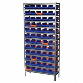 AKRO-MILS K6926 Bin Shlvng 12x79x36in Blue Orange, 6GDL2