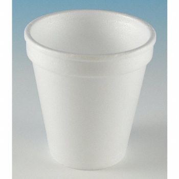 GRAINGER APPROVED Disp. Cold/Hot Cup 6 oz White PK1000, 6GEA7