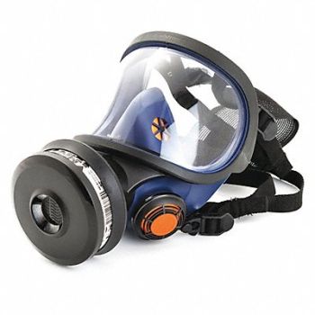 SUNDSTROM SAFETY Full Face Respirator M/L Black Blue, 6GGT1