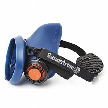 SUNDSTROM SAFETY Half Mask Respirator Silicone Blue, 6GGT2