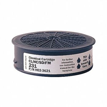 SUNDSTROM SAFETY Cartridge White Push to Connect PK4, 6GGU4