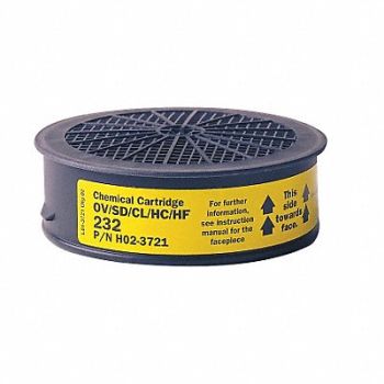 SUNDSTROM SAFETY Cartridge Yellow Push to Connect PK4, 6GGU5