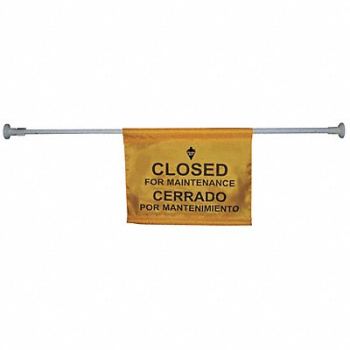 TOUGH GUY Door Barricade Sign 18inx13 3/4in Nylon, 6GJA0
