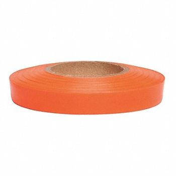PRESCO PRODUCTS CO Flagging Tape Orng Glo 150ft x 1/2 In, 6GJL9