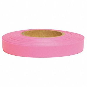 PRESCO PRODUCTS CO Flagging Tape Pink Glo 150ft x 1/2 In, 6GJN0