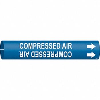 BRADY Pipe Mrkr Comprssd Air 13/16in H 4/5in W, 6GP80
