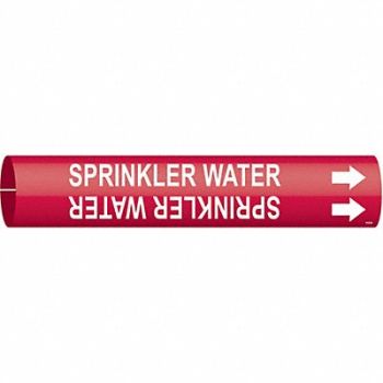BRADY Pipe Mrkr Sprinkler Watr 7/8in H 7/8in W, 6GT36