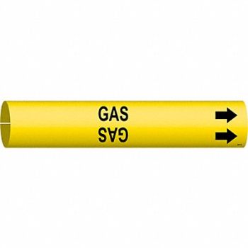 BRADY Pipe Marker Gas 7/8 in H 7/8 in W, 6GT37