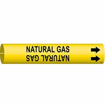 BRADY Pipe Marker Natural Gas 7/8in H 7/8in W, 6GT38