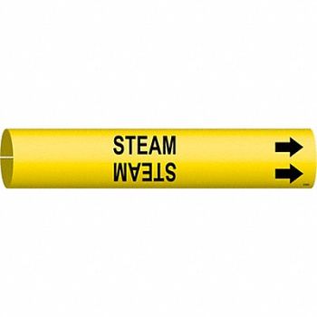 BRADY Pipe Marker Steam 7/8 in H 7/8 in W, 6GT47