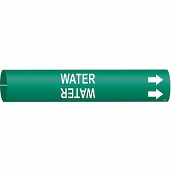 BRADY Pipe Marker Water 7/8 in H 7/8 in W, 6GT56