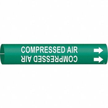 BRADY Pipe Marker Compressed Air 2 in H 2 in W, 6GT69