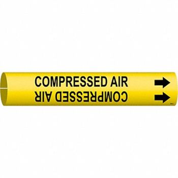 BRADY Pipe Marker Compressed Air 2 in H 2 in W, 6GT70