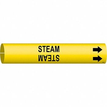 BRADY Pipe Marker Steam 2 in H 2 in W, 6GT85