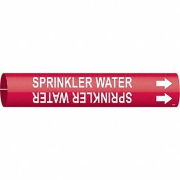 BRADY Pipe Marker Sprinkler Water 2 13/16in H, 6GV16