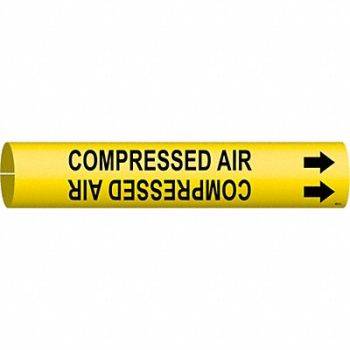 BRADY Pipe Mrkr Comprssd Air 13/16in H 4/5in W, 6GV67