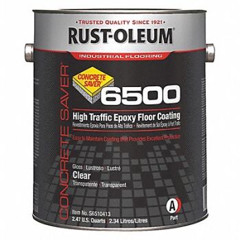 RUST-OLEUM Floor Coating 6500 Clear 1 gal Can, 6H057
