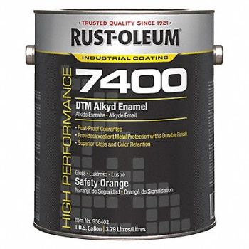 RUST-OLEUM H7153 7400 Alkyd Enamel Safety Orange 1 gal., 6H384