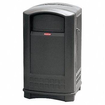 RUBBERMAID COMMERCIAL PRODUCTS D0245 Trash Can 50 gal Black HDPE, 6HH31