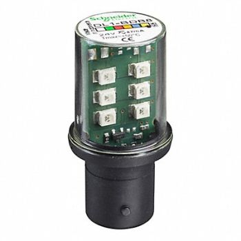 SCHNEIDER ELECTRIC Steady LED Lamp Yellow 24VAC/DC, 6HJ99