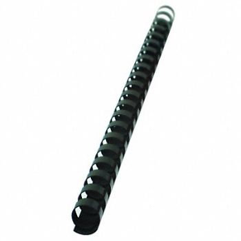 SIRCLE Binding Spines Comb 3/8in Black PK100, 6HJV7