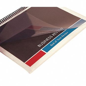 SIRCLE Binding Covers Plastic Clear PK100, 6HJX4