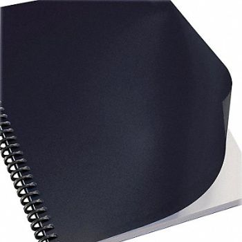 SIRCLE Binding Covers Leatherette Black PK100, 6HJX5