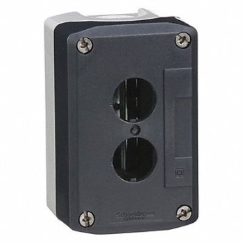 SCHNEIDER ELECTRIC Pushbutton Enclosure 22mm 2 Hole Plastic, 6HK20