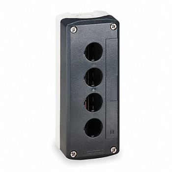 SCHNEIDER ELECTRIC Pushbutton Enclosure 22mm 4 Hole Plastic, 6HK22