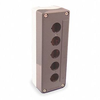 SCHNEIDER ELECTRIC Pushbutton Enclosure 22mm 5 Hole Plastic, 6HK23